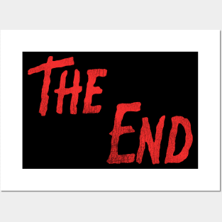 THE END - Retro Horror Movie End Credits Posters and Art